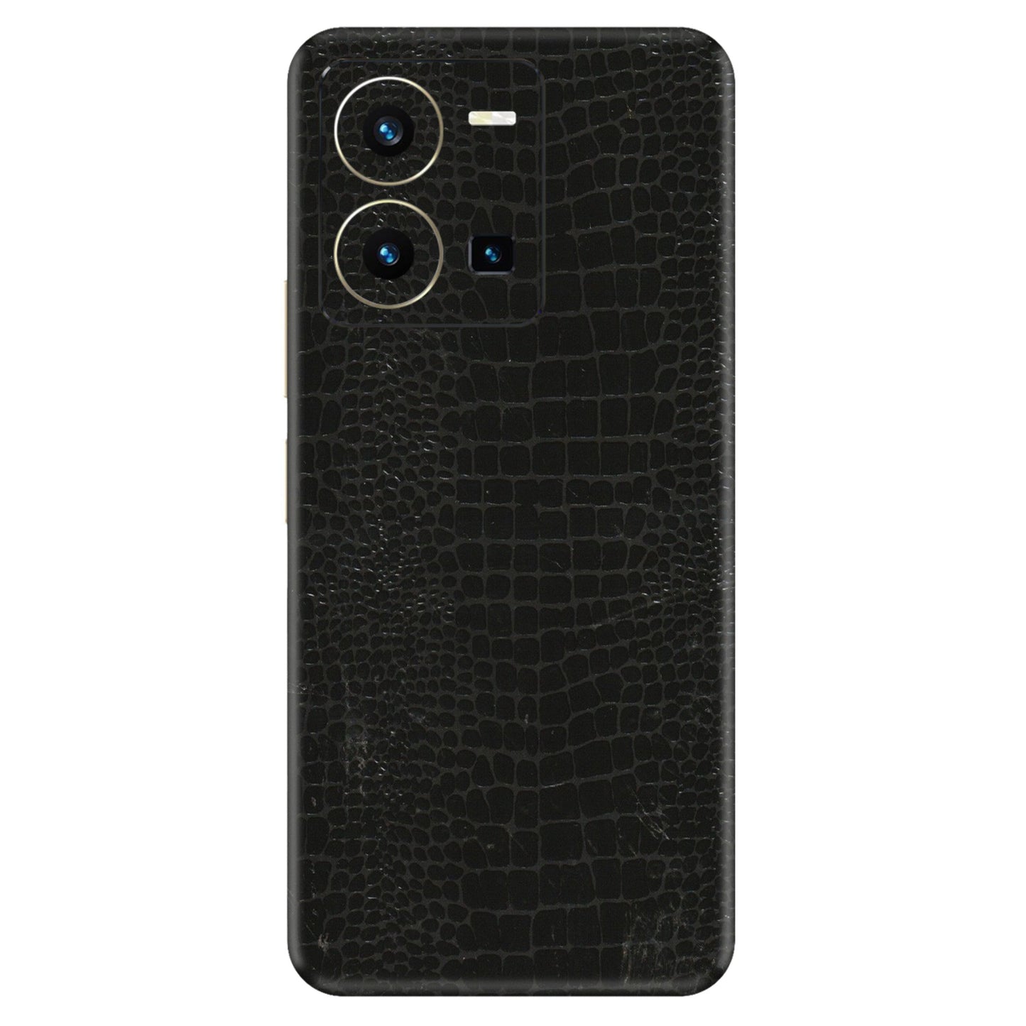 VIVO Y Series Phone Skins (All Models) - Snake Leather Black - 3D Embossed Finish (L-107) Vivo Y35 2022