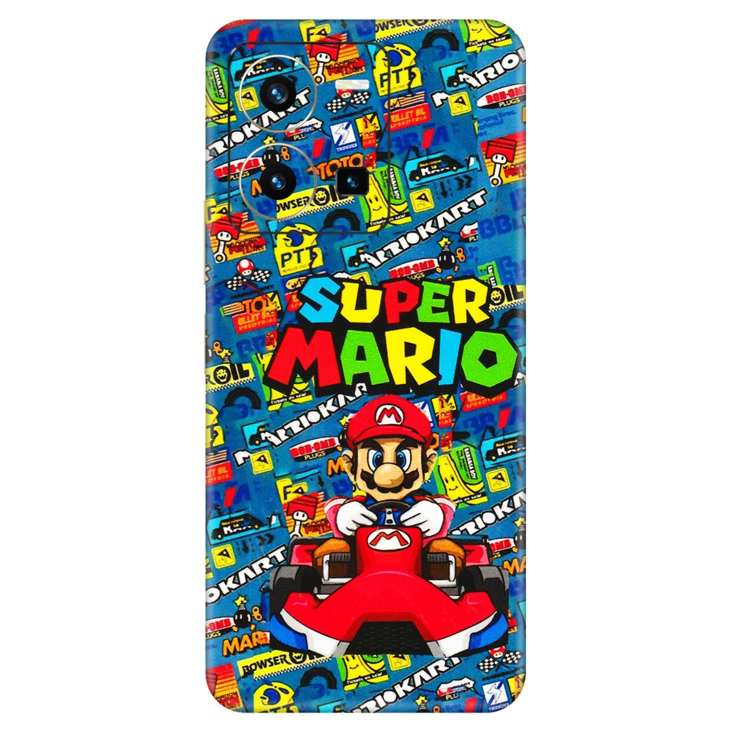 VIVO Y Series Phone Skins (All Models) - Super Mario Kart - 3D Embossed Finish (L-140) Vivo Y35 2022