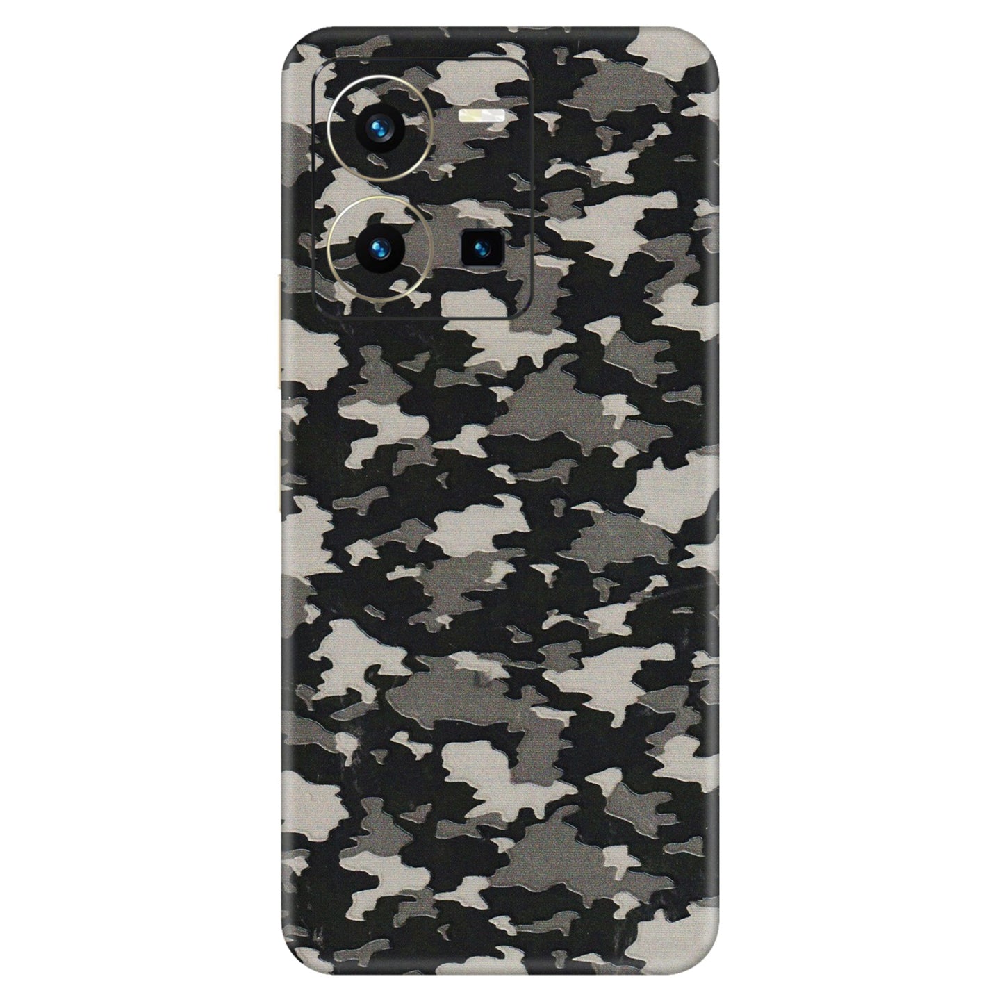 VIVO Y Series Phone Skins (All Models) - Black/Grey Camoflaunge - 3D Embossed Finish (L-142) Vivo Y35 2022