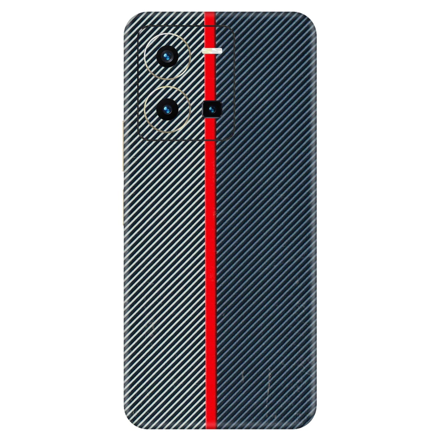 VIVO Y Series Phone Skins (All Models) - Blue Sober Lines - 3D Embossed Finish (L-305) Vivo Y35 2022