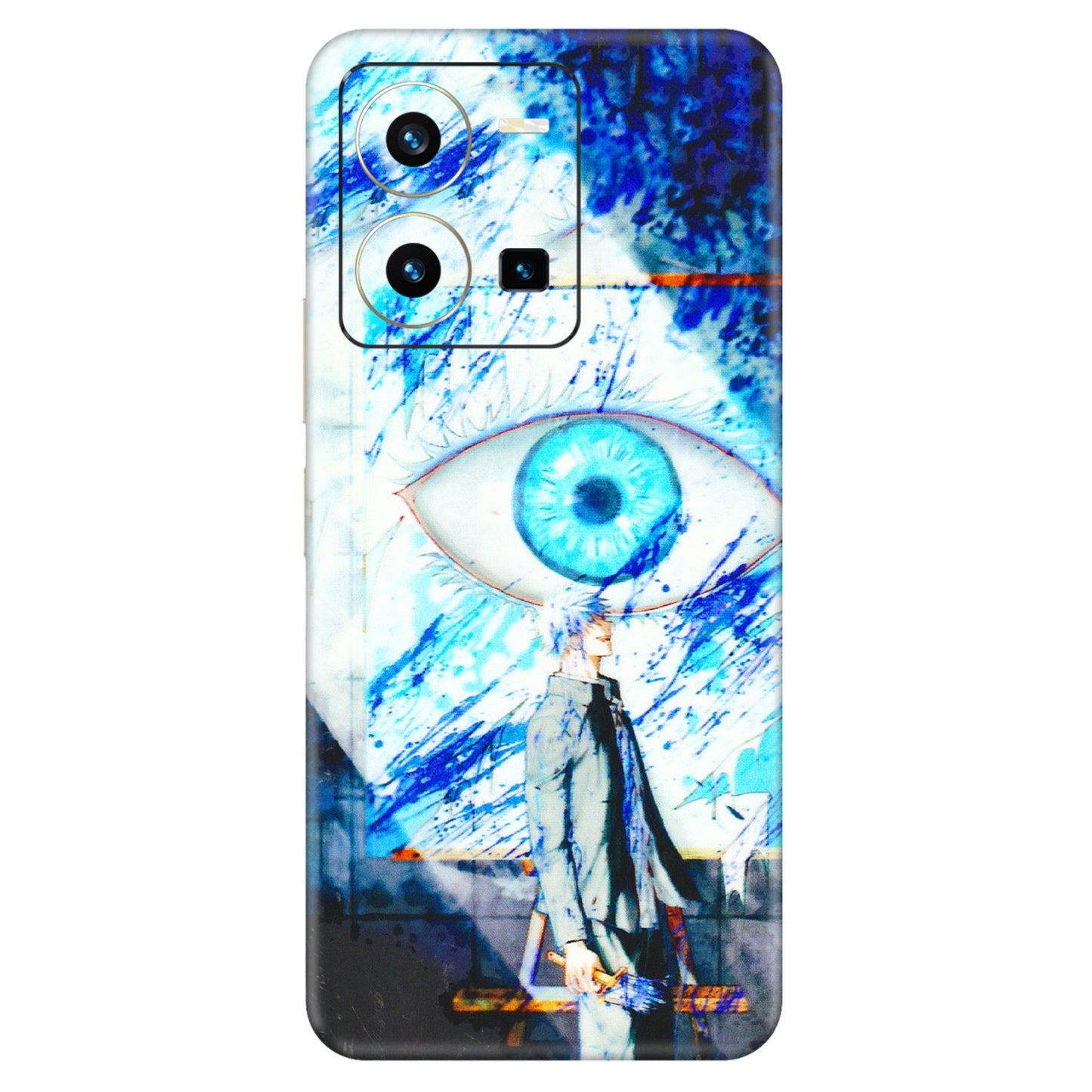 VIVO Y Series Phone Skins (All Models) - Anime Sea Blue Eye - 3D Embossed Finish (L-318) Vivo Y35 2022