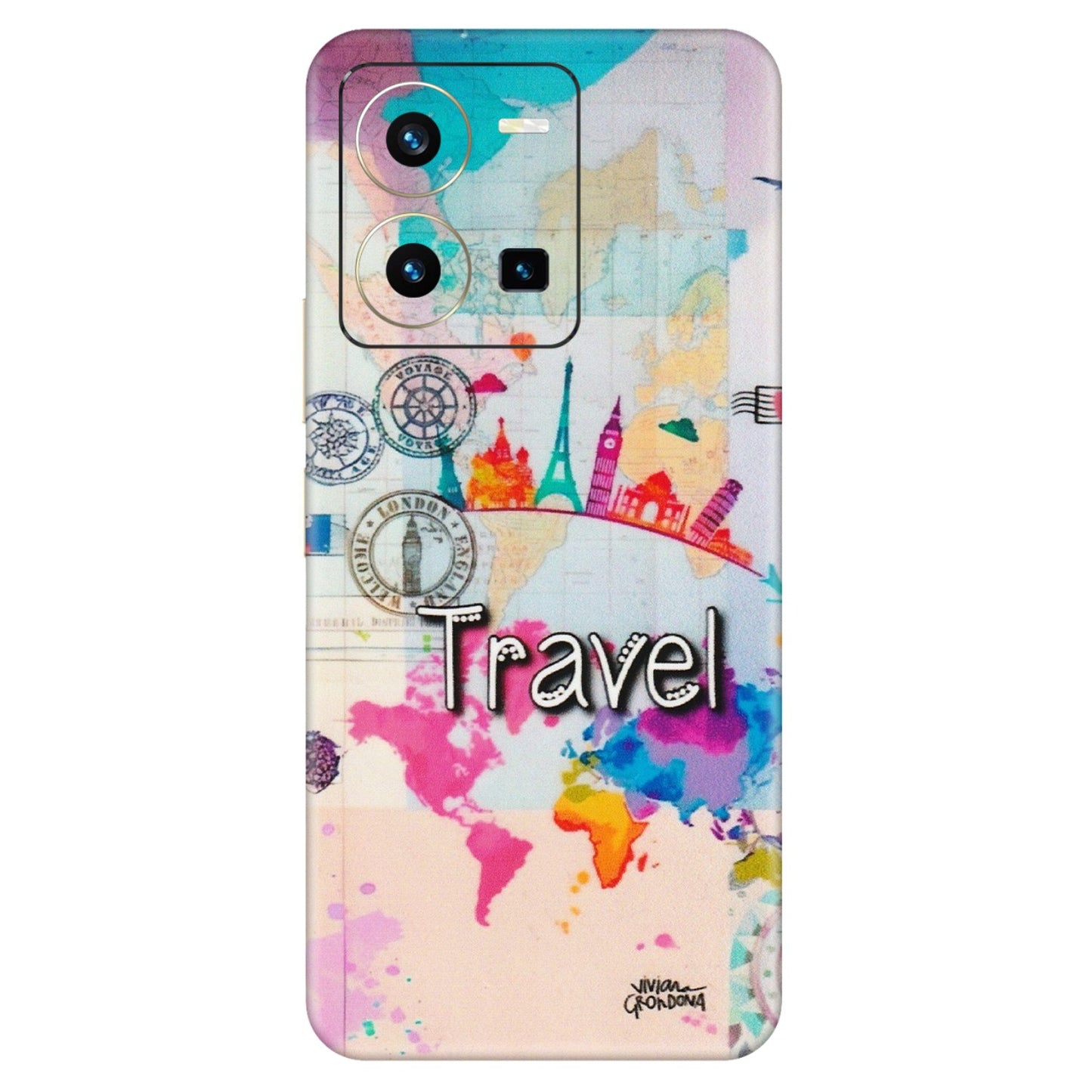 VIVO Y Series Phone Skins (All Models) - Travel The Wonders - Matte Finish (M-108) Vivo Y35 2022