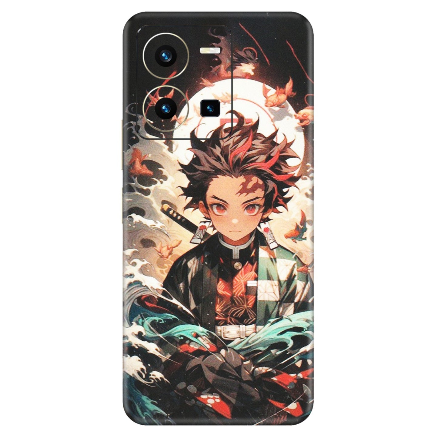 VIVO Y Series Phone Skins (All Models) - Tanjiro Demon Slayer Anime - Matte Finish (M-158) Vivo Y35 2022