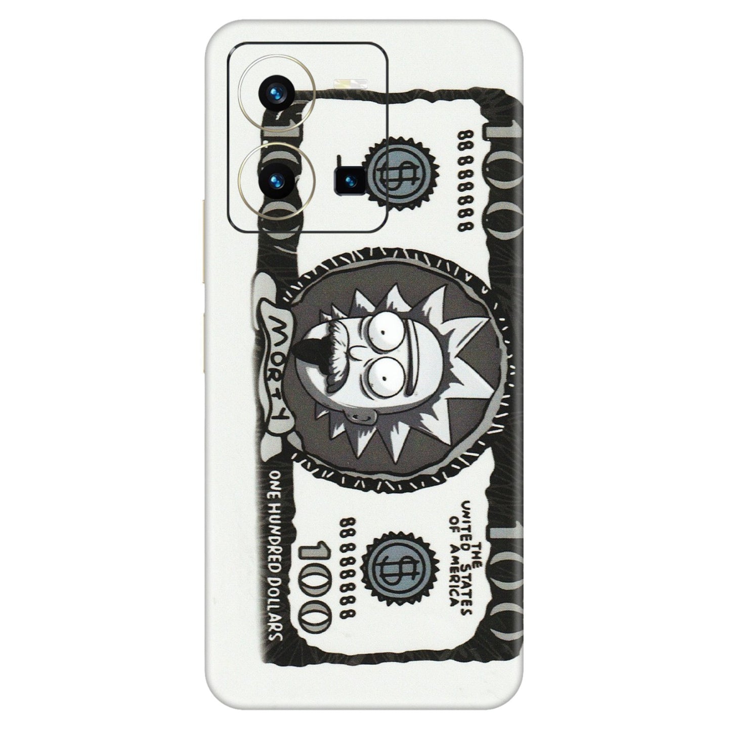 VIVO Y Series Phone Skins (All Models) - Rick And Morty Hundred Dollar Anime - Matte Finish (M-161) Vivo Y35 2022