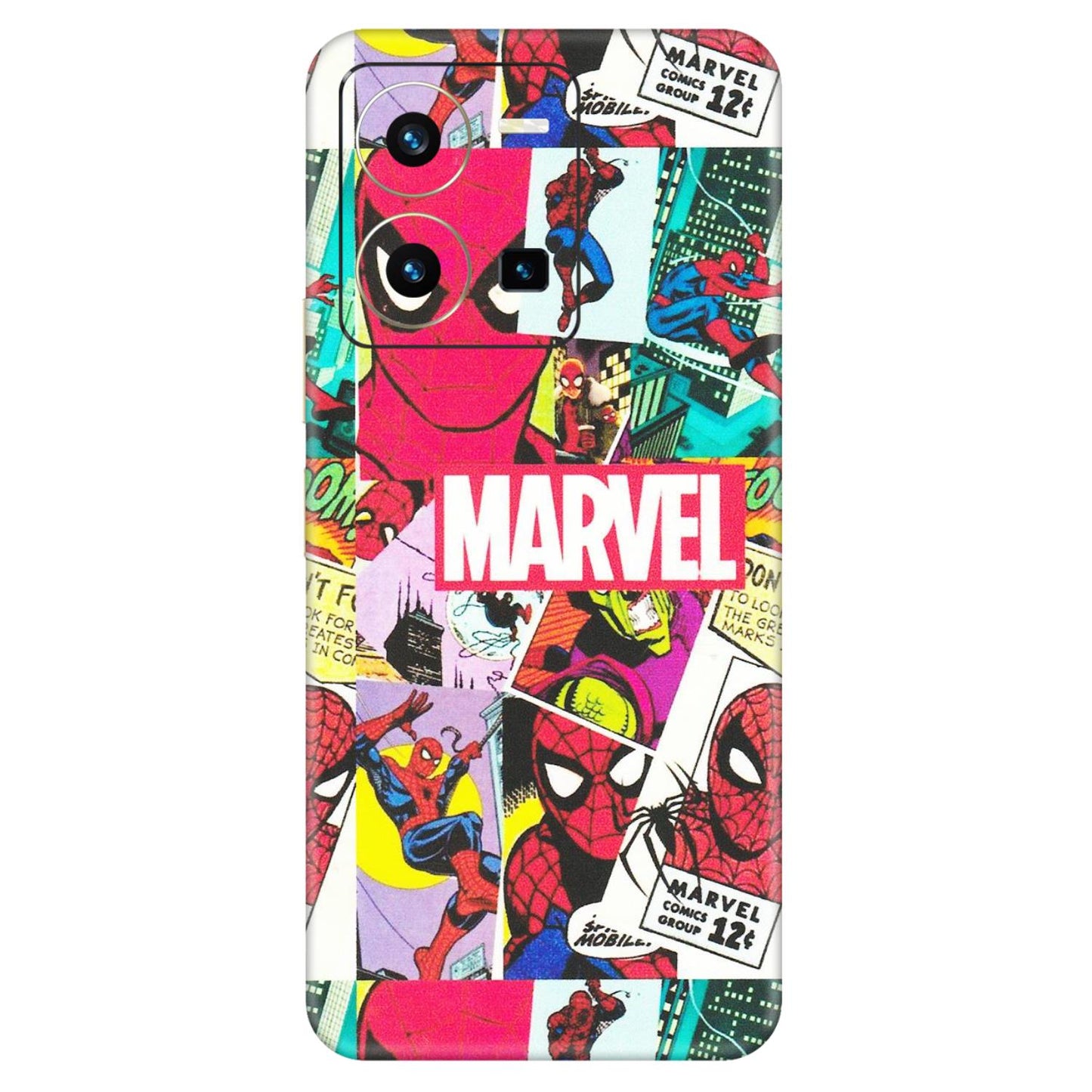 VIVO Y Series Phone Skins (All Models) - Marvel Comic Spiderman Grafitti - Matte Finish (M-72) Vivo Y35 2022