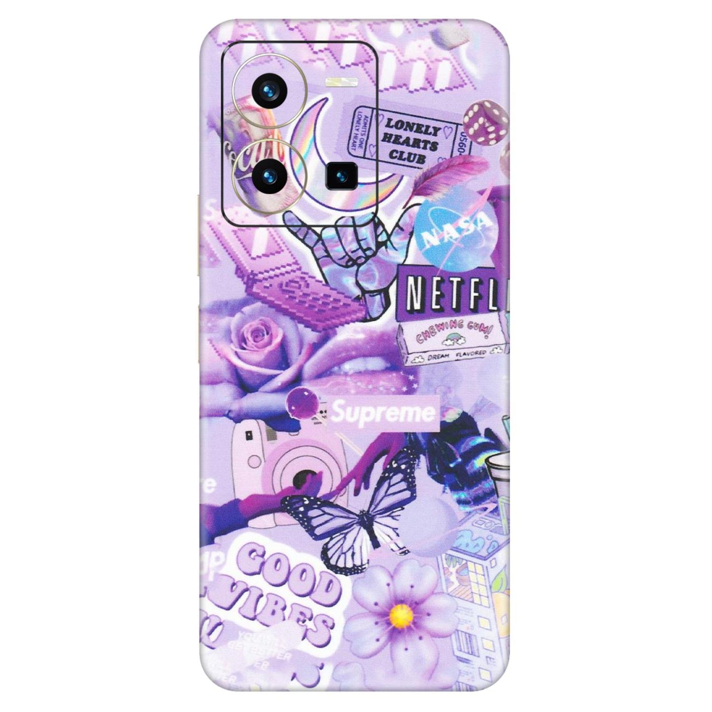 VIVO Y Series Phone Skins (All Models) - Supreme Purple Magic - Matte Finish (M-88) Vivo Y35 2022