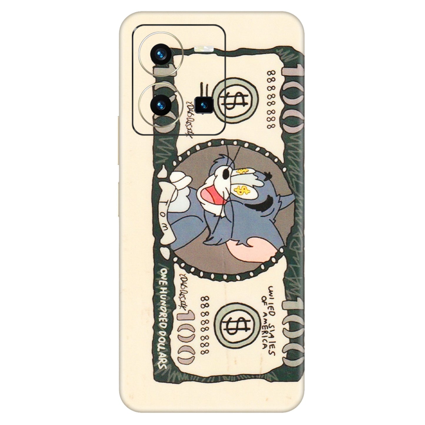 VIVO Y Series Phone Skins (All Models) - One Hundred Dollar Tom - Transparent Finish (T-16) Vivo Y35 2022