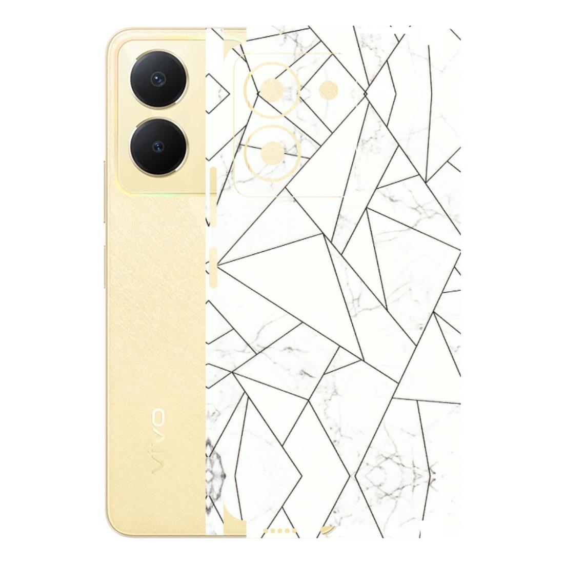 VIVO Y Series Phone Skins (All Models) - Luxury White Marble Effect - 3D Embossed Finish (L-168) Vivo Y36