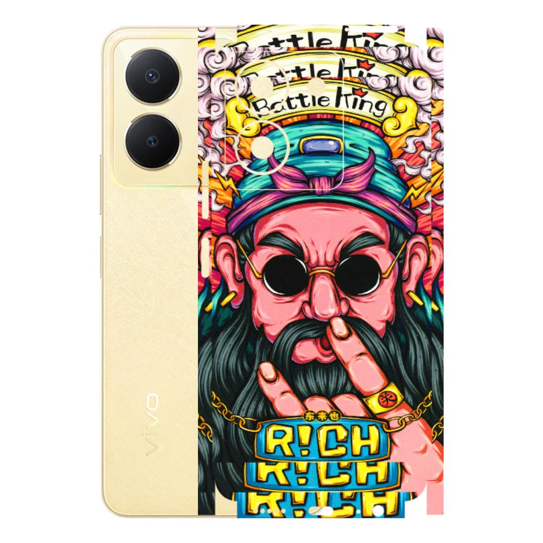 VIVO Y Series Phone Skins (All Models) - Battle King Dude Face - 3D Embossed Finish (L-178) Vivo Y36