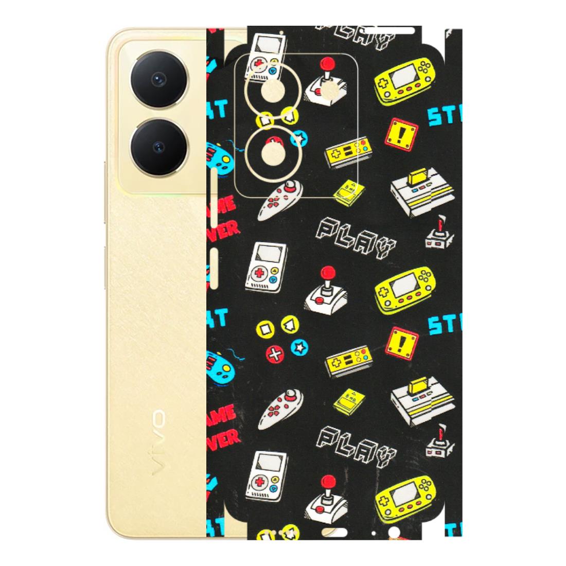 VIVO Y Series Phone Skins (All Models) - Gaming Doodles - 3D Embossed Finish (L-224) Vivo Y36