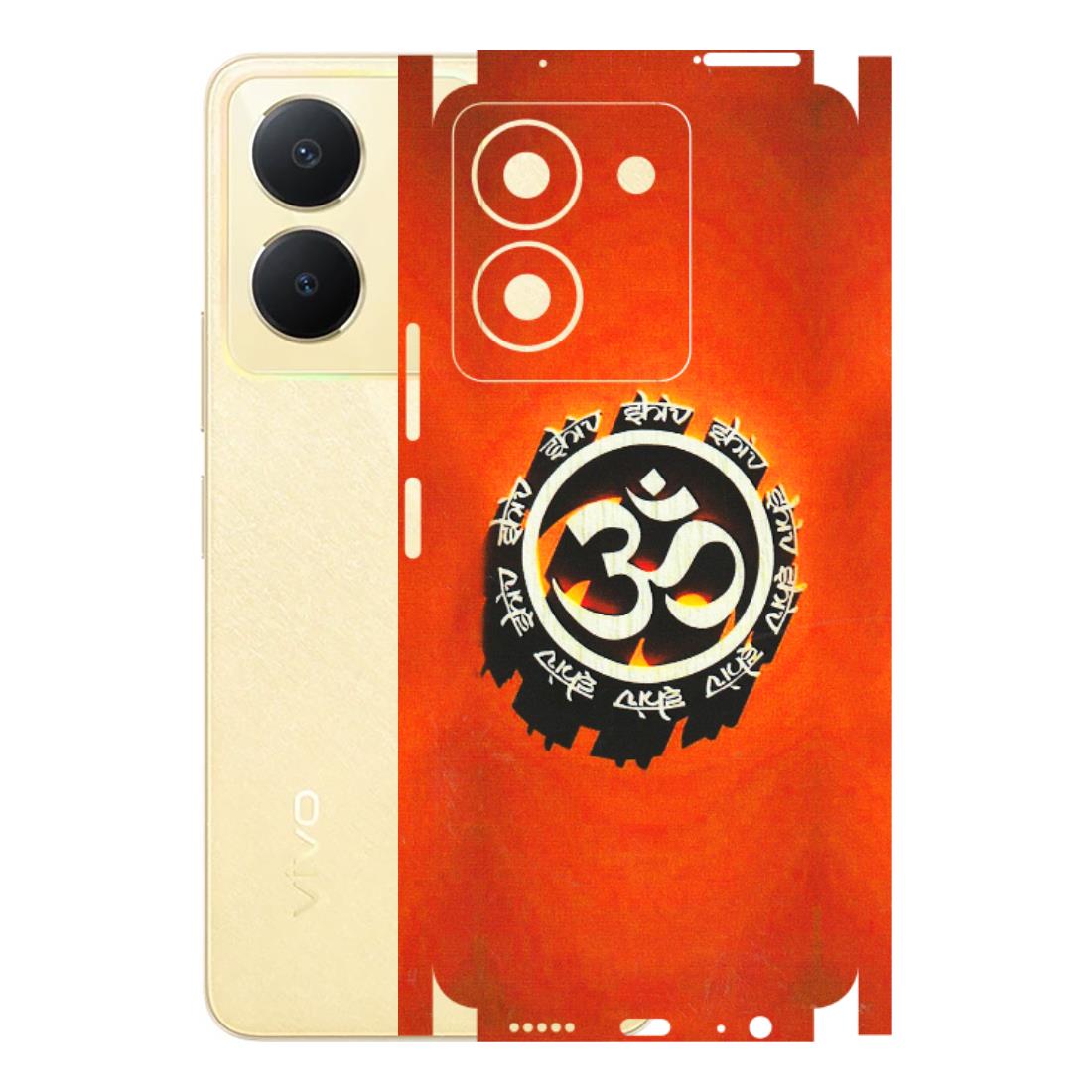 VIVO Y Series Phone Skins (All Models) - Aum Shiv Orange - 3D Embossed Finish (L-32) Vivo Y36