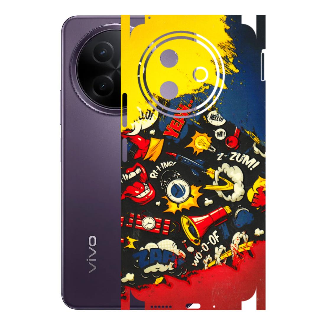 VIVO Y Series Phone Skins (All Models) - Pacific Doodle Art - 3D Embossed Finish (L-120) Vivo Y39 5G
