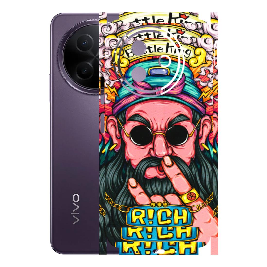 VIVO Y Series Phone Skins (All Models) - Battle King Dude Face - 3D Embossed Finish (L-178) Vivo Y39 5G