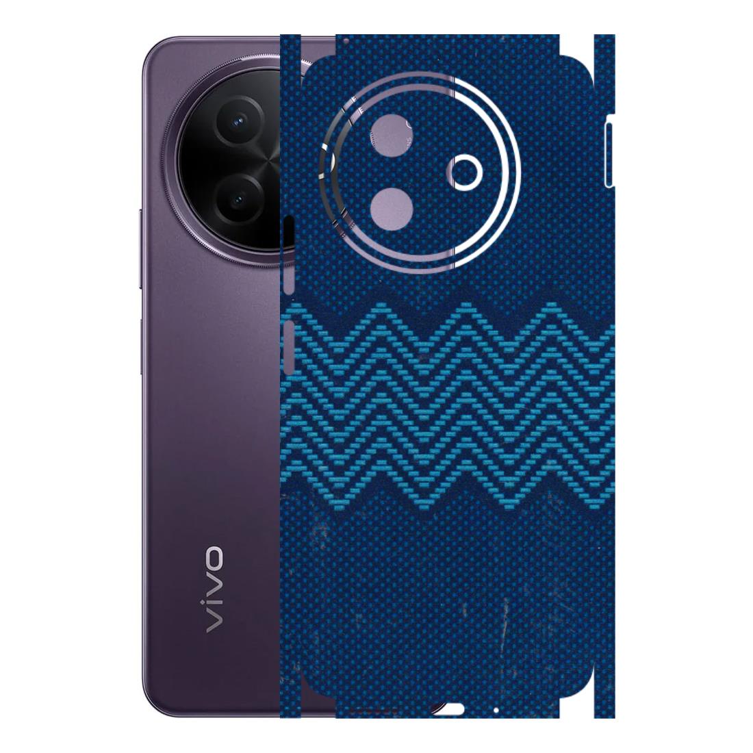 VIVO Y Series Phone Skins (All Models) - Blue Sober Waves - 3D Embossed Finish (L-306) Vivo Y39 5G