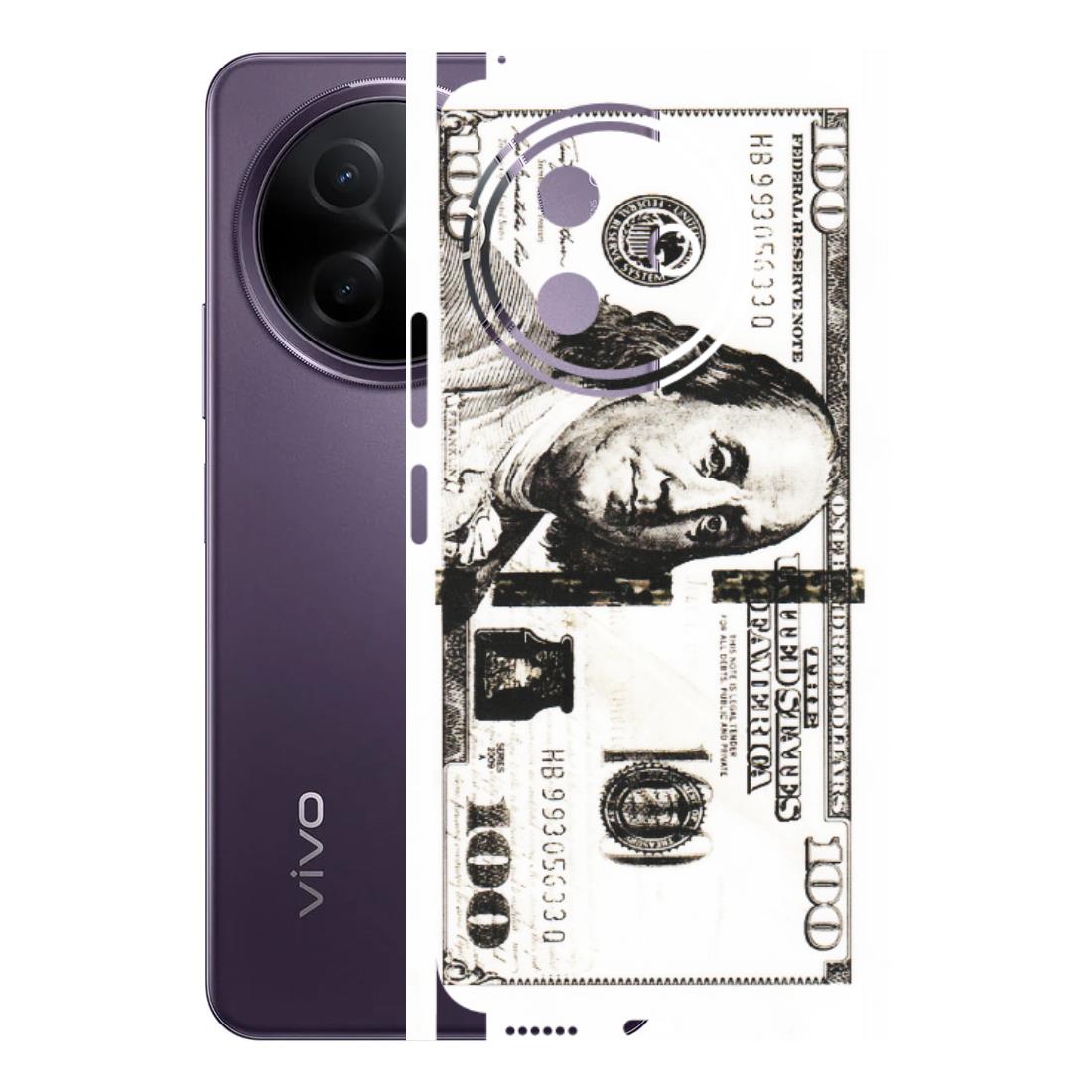VIVO Y Series Phone Skins (All Models) - 100 Dollar Currency - Transparent Finish (T-01) Vivo Y39 5G