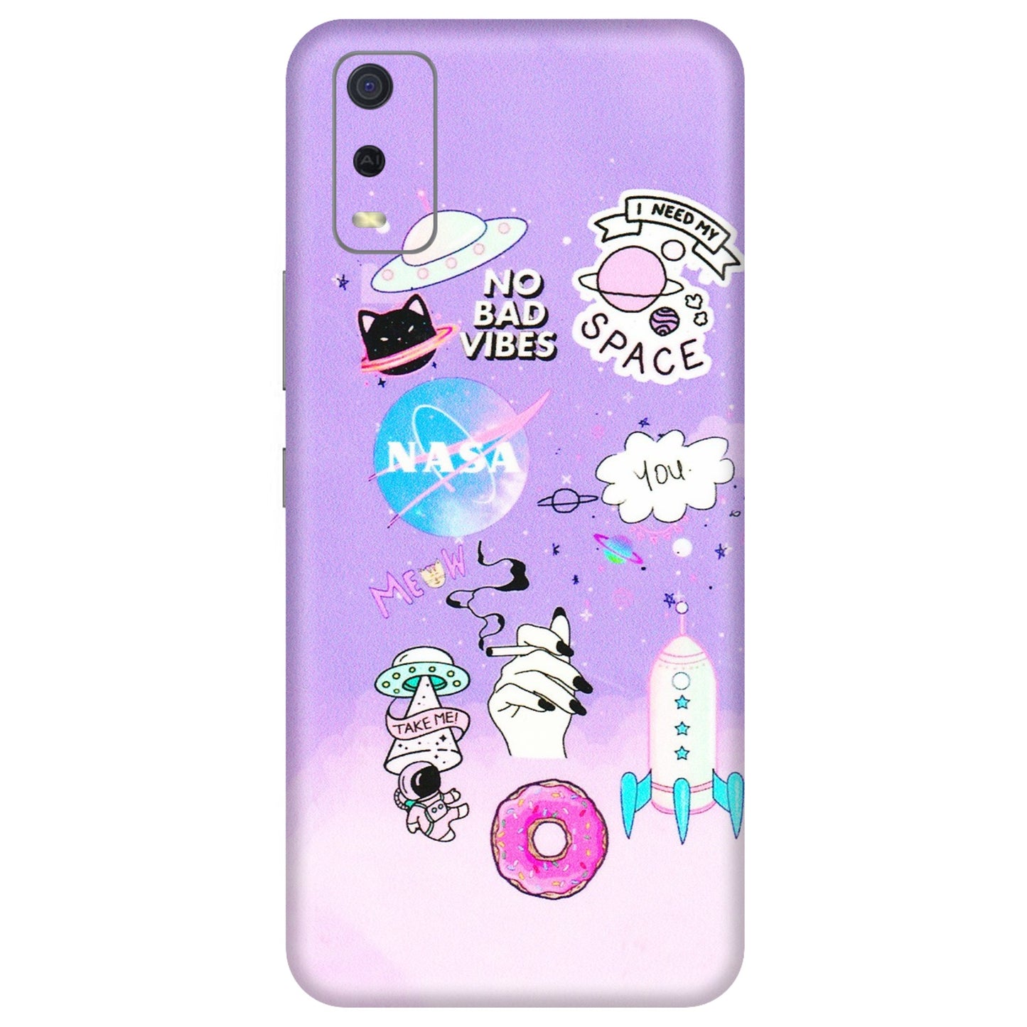 VIVO Y Series Phone Skins (All Models) - I Need My Nasa Skin - 3D Embossed Finish (L-149) Vivo Y3S