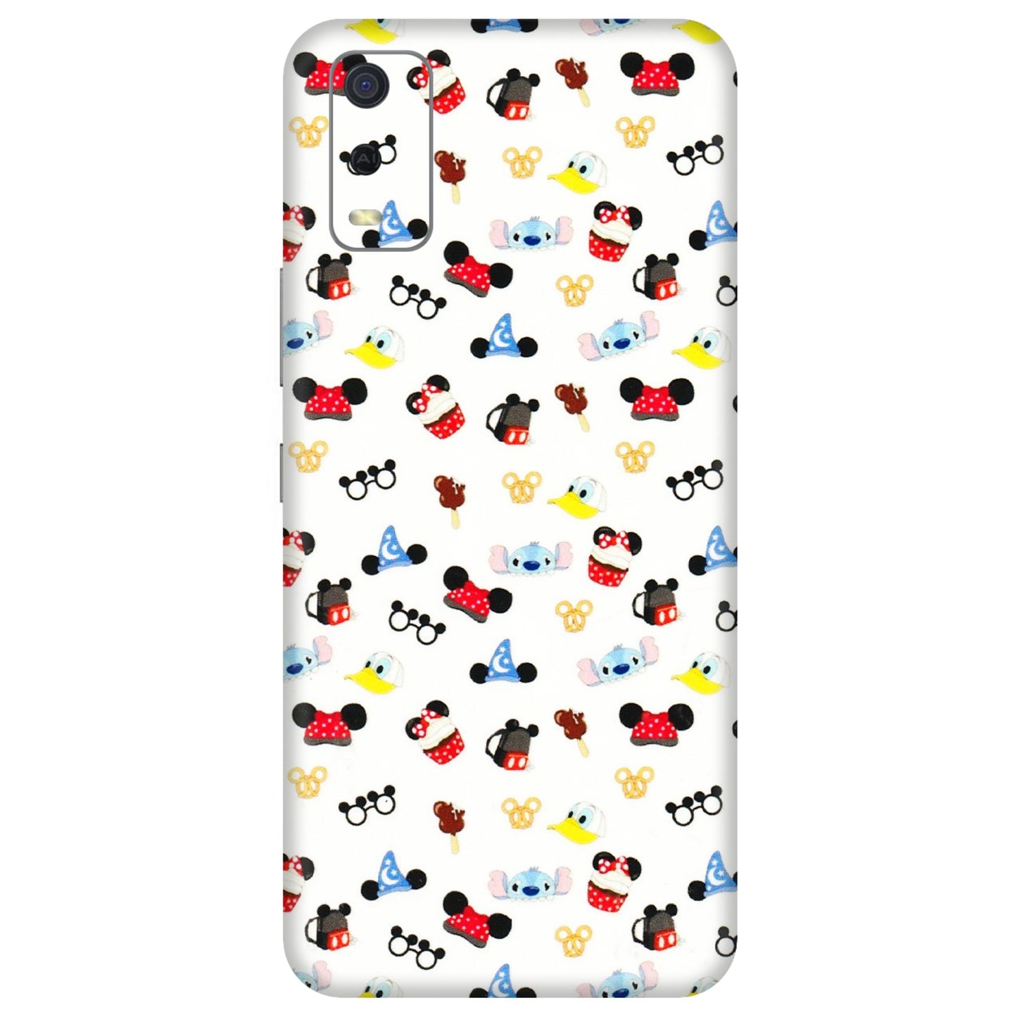 VIVO Y Series Phone Skins (All Models) - Minnie Mouse & Donald Doodles s - 3D Embossed Finish (L-194) Vivo Y3S
