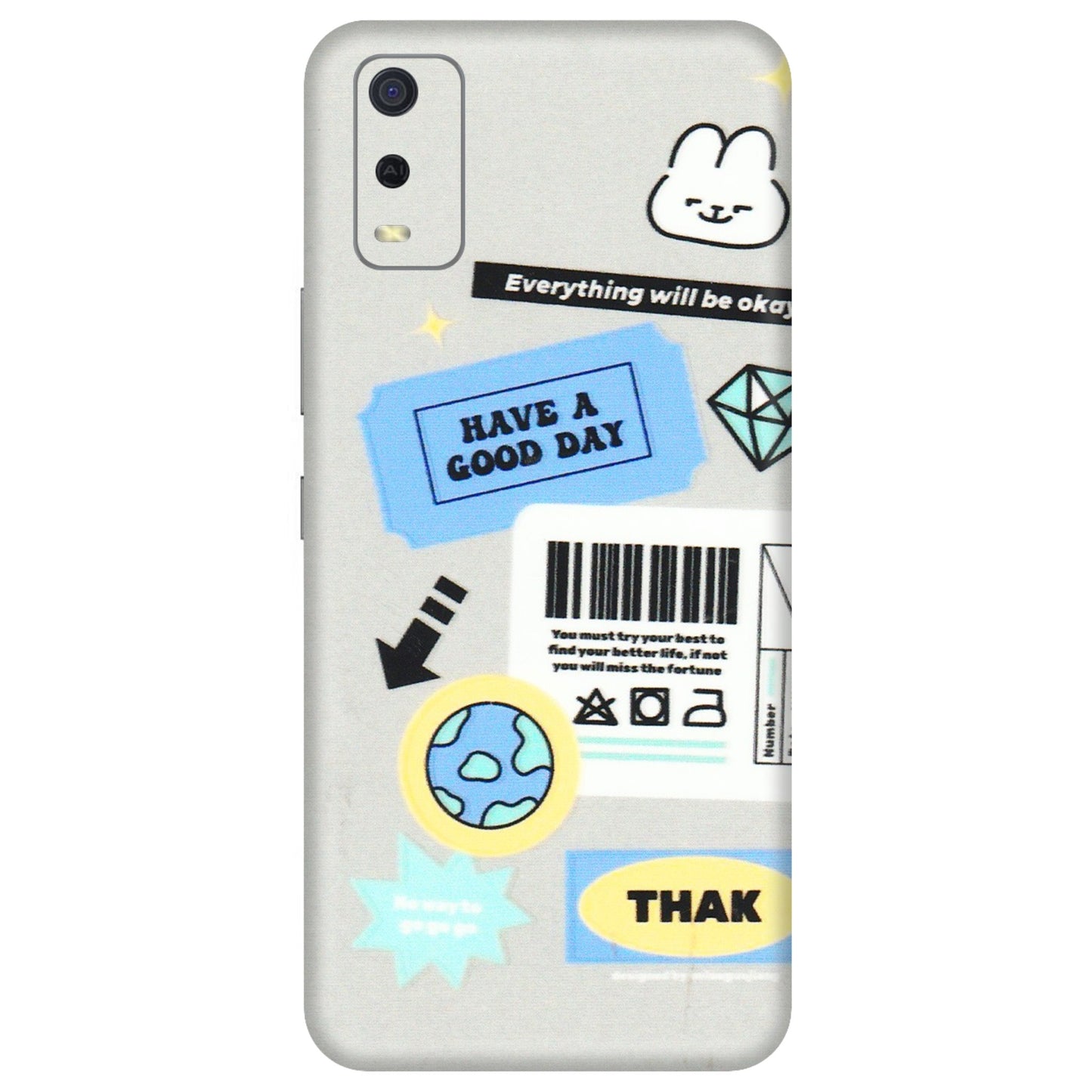 VIVO Y Series Phone Skins (All Models) - Will Be Okay Design - 3D Embossed Finish (L-316) Vivo Y3S