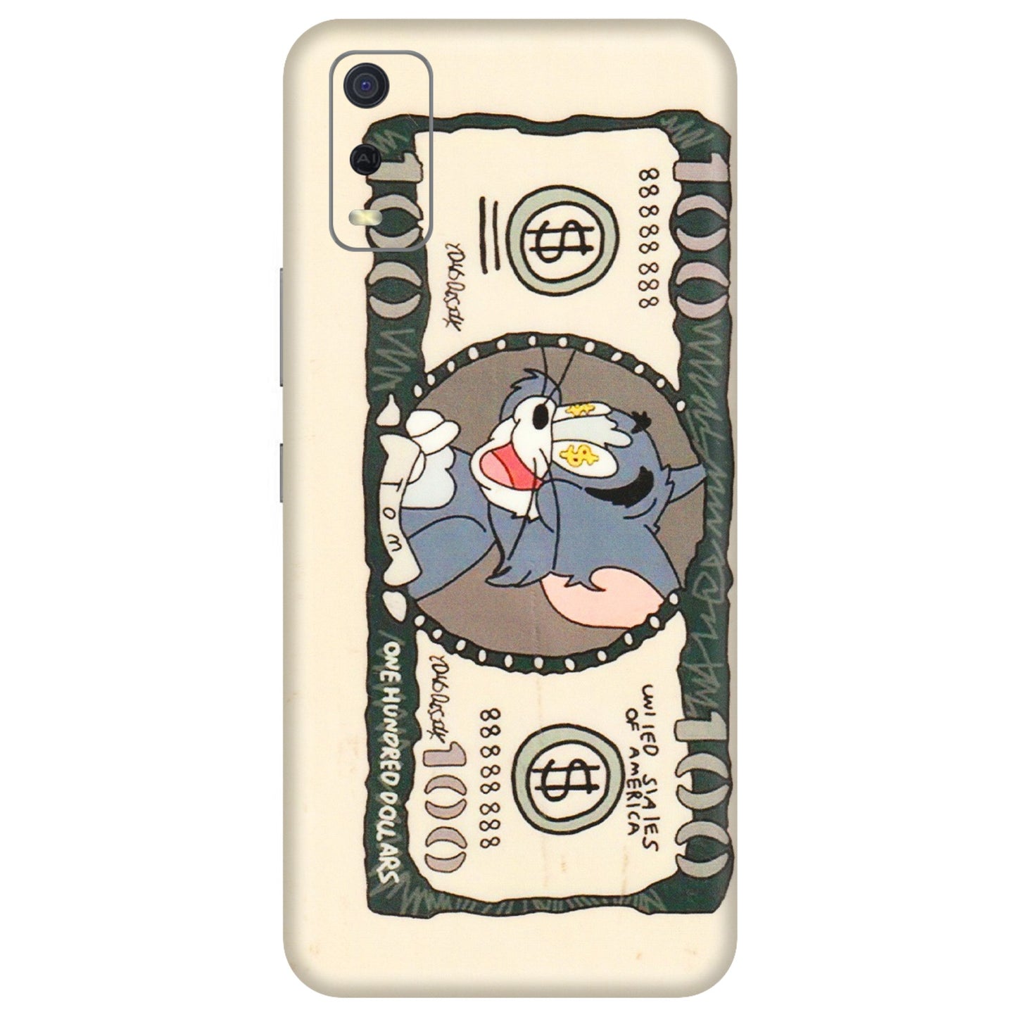 VIVO Y Series Phone Skins (All Models) - One Hundred Dollar Tom - Transparent Finish (T-16) Vivo Y3S