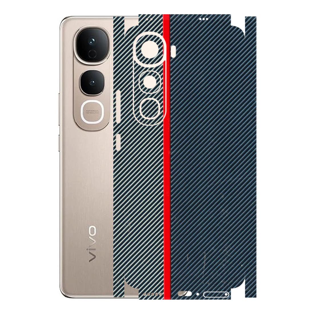 VIVO Y Series Phone Skins (All Models) - Blue Sober Lines - 3D Embossed Finish (L-305) Vivo Y400 5G