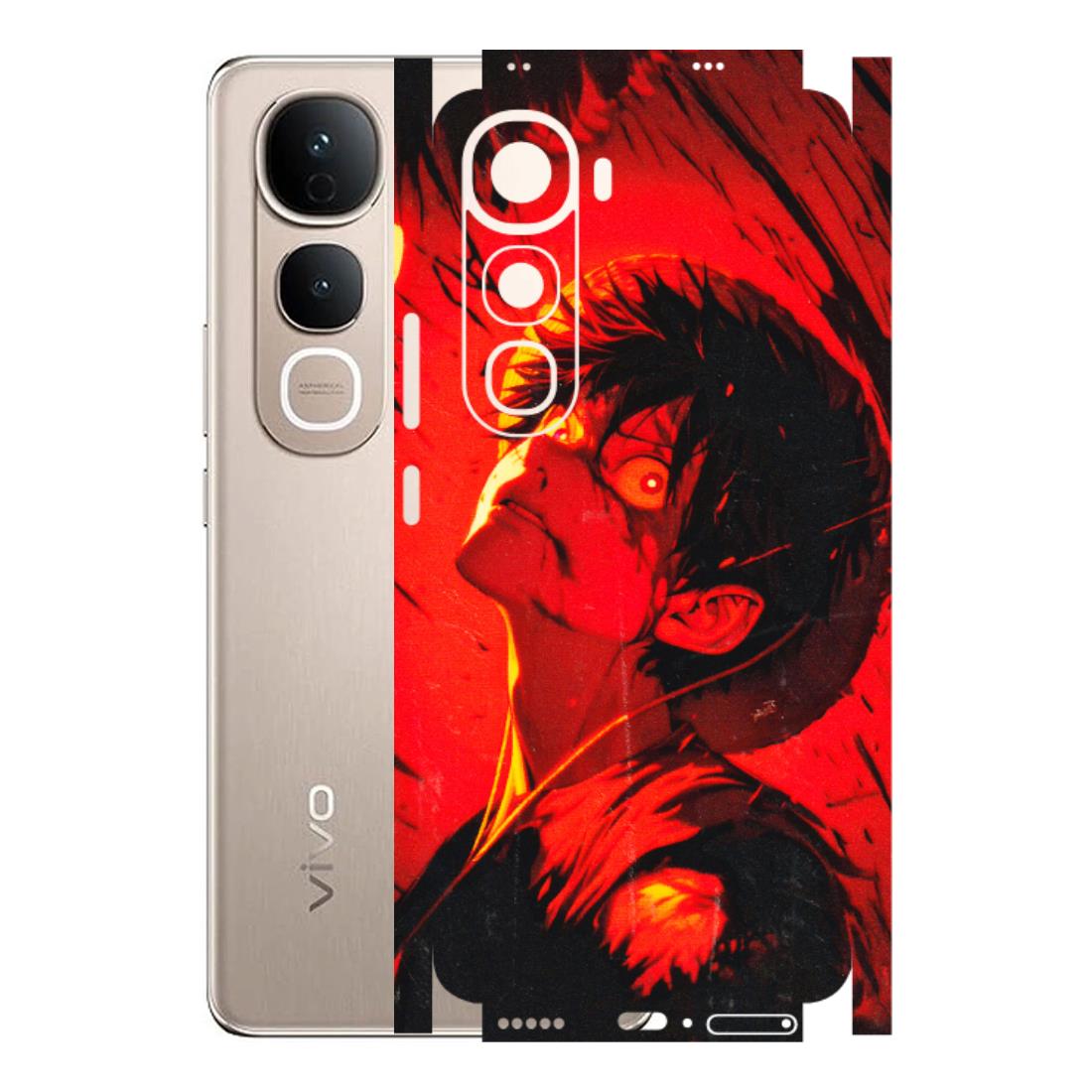 VIVO Y Series Phone Skins (All Models) - D.Luffy Power Up One Piece Anime - 3D Embossed Finish (L-326) Vivo Y400 5G
