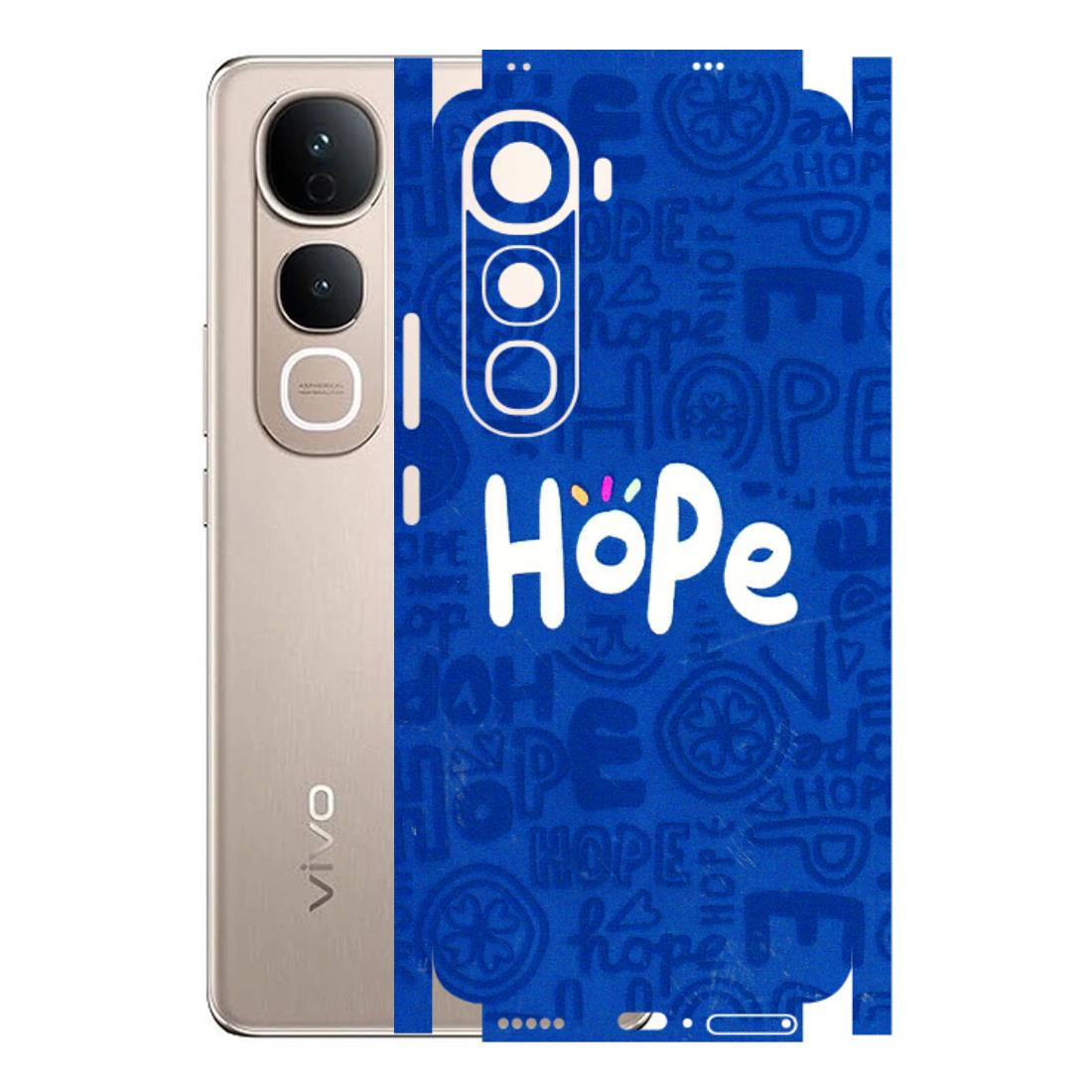 VIVO Y Series Phone Skins (All Models) - Hope Doodles Blue - 3D Embossed Finish (L-43) Vivo Y400 5G