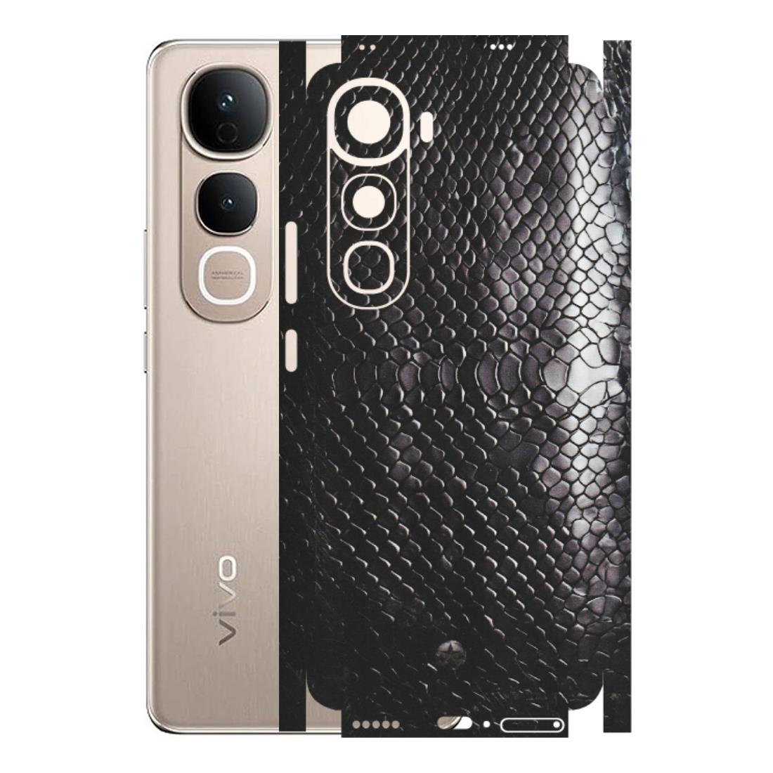 VIVO Y Series Phone Skins (All Models) - Black Snack Leather - Matte Finish (M-147) Vivo Y400 5G