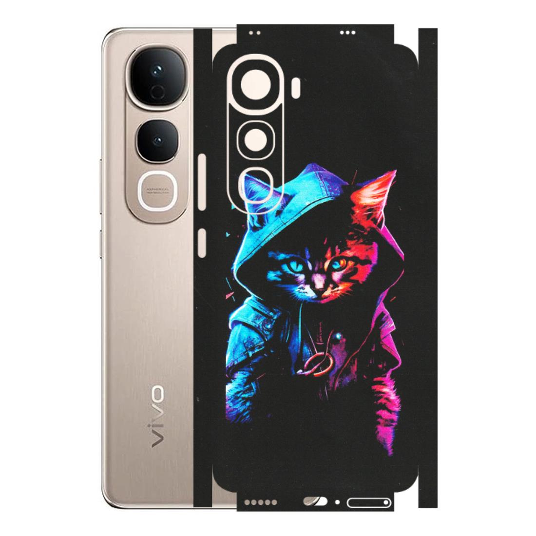 VIVO Y Series Phone Skins (All Models) - Cyberpunk Cat - Matte Finish (M-45) Vivo Y400 5G