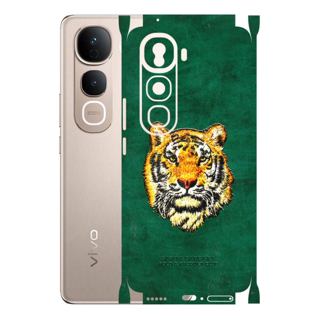 VIVO Y Series Phone Skins (All Models) - Leather Feel Tiger - 3D Embossed Finish (L-111) Vivo Y400 Pro 5G