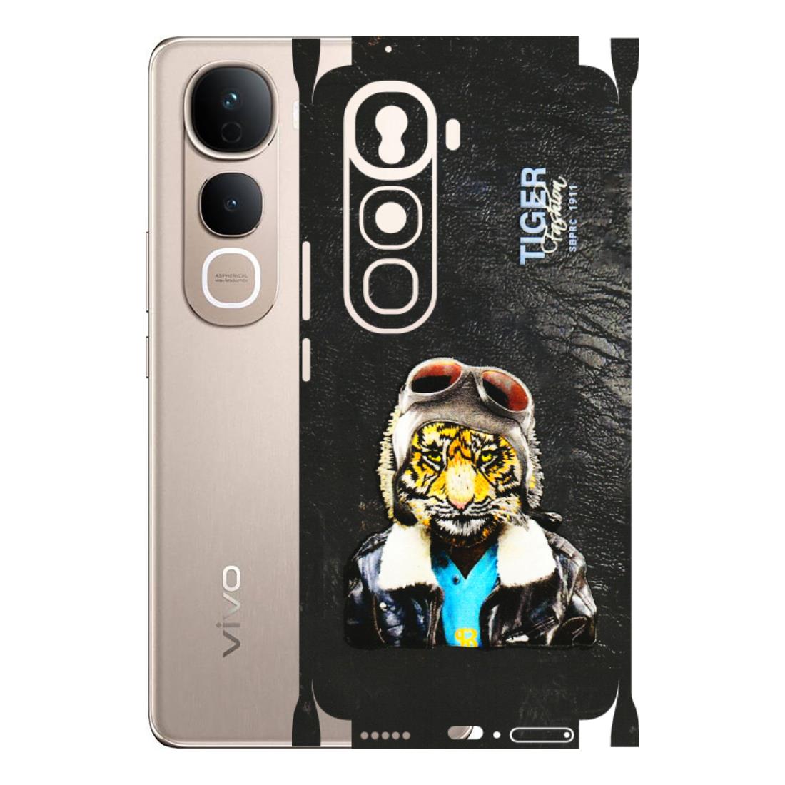 VIVO Y Series Phone Skins (All Models) - Rider Tiger - 3D Embossed Finish (L-113) Vivo Y400 Pro 5G