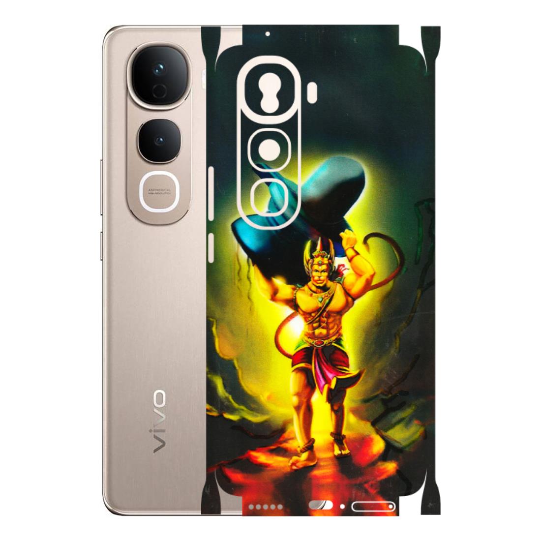 VIVO Y Series Phone Skins (All Models) - Hanuman Ji - 3D Embossed Finish (L-128) Vivo Y400 Pro 5G