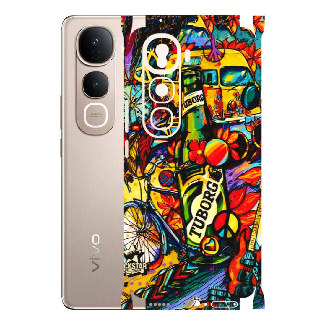 VIVO Y Series Phone Skins (All Models) - Cool Beer Bottle - 3D Embossed Finish (L-193) Vivo Y400 Pro 5G