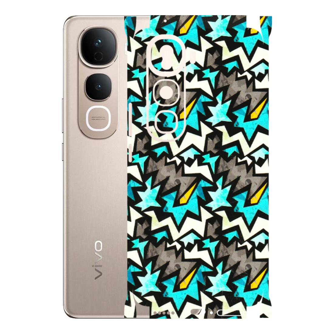 VIVO Y Series Phone Skins (All Models) - Funky Zig Zag - 3D Embossed Finish (L-223) Vivo Y400 Pro 5G