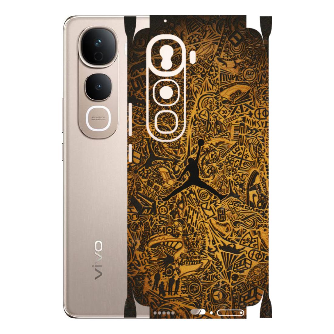 VIVO Y Series Phone Skins (All Models) - Premium Gold Basketball Player - 3D Embossed Finish (L-236) Vivo Y400 Pro 5G