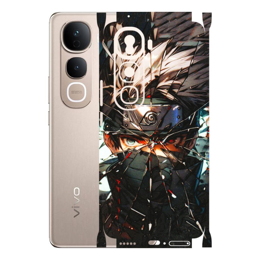 VIVO Y Series Phone Skins (All Models) - Kakashi Shattered Glass Effect - 3D Embossed Finish (L-237) Vivo Y400 Pro 5G