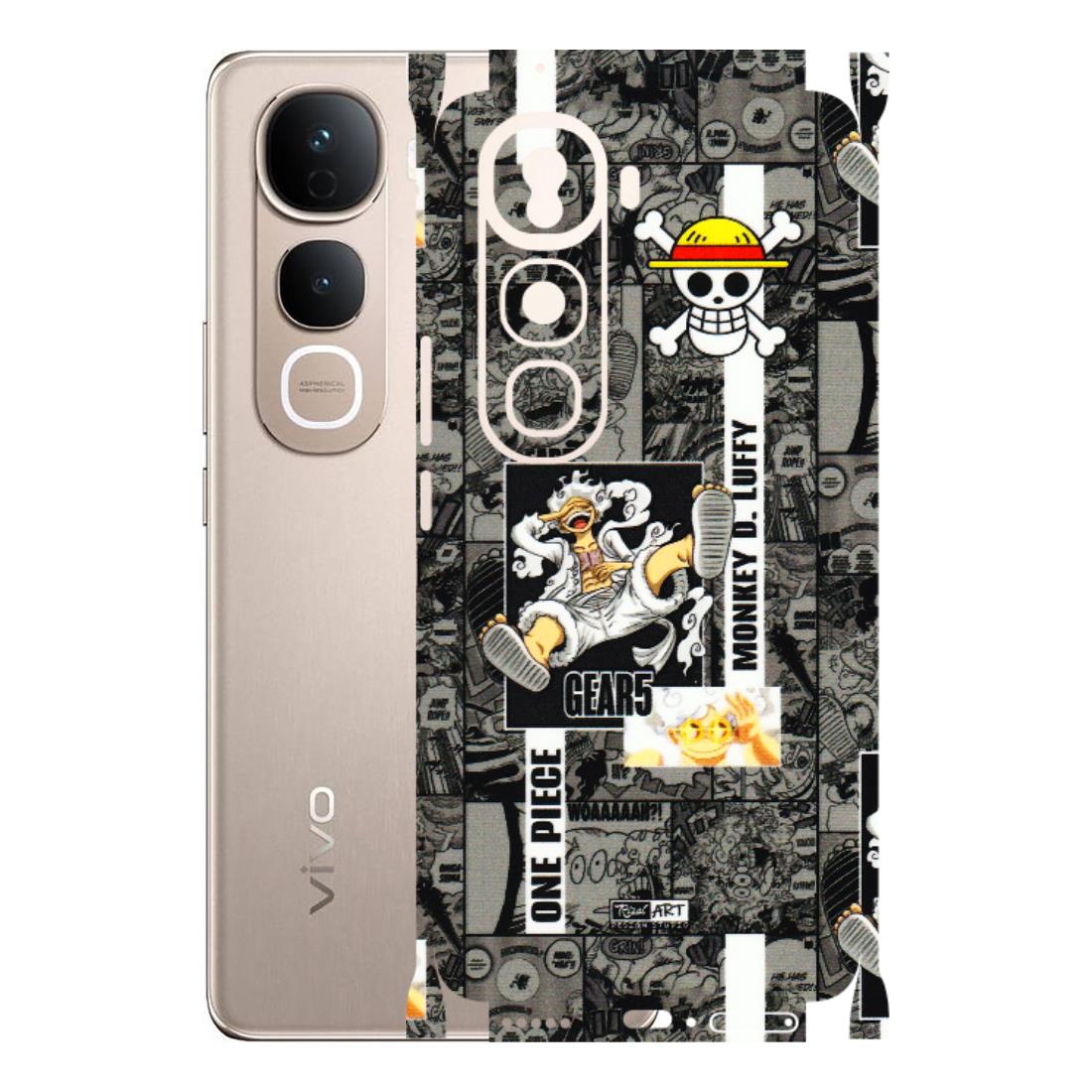 VIVO Y Series Phone Skins (All Models) - Cuffy Anime MonkeyCamic - 3D Embossed Finish (L-242) Vivo Y400 Pro 5G