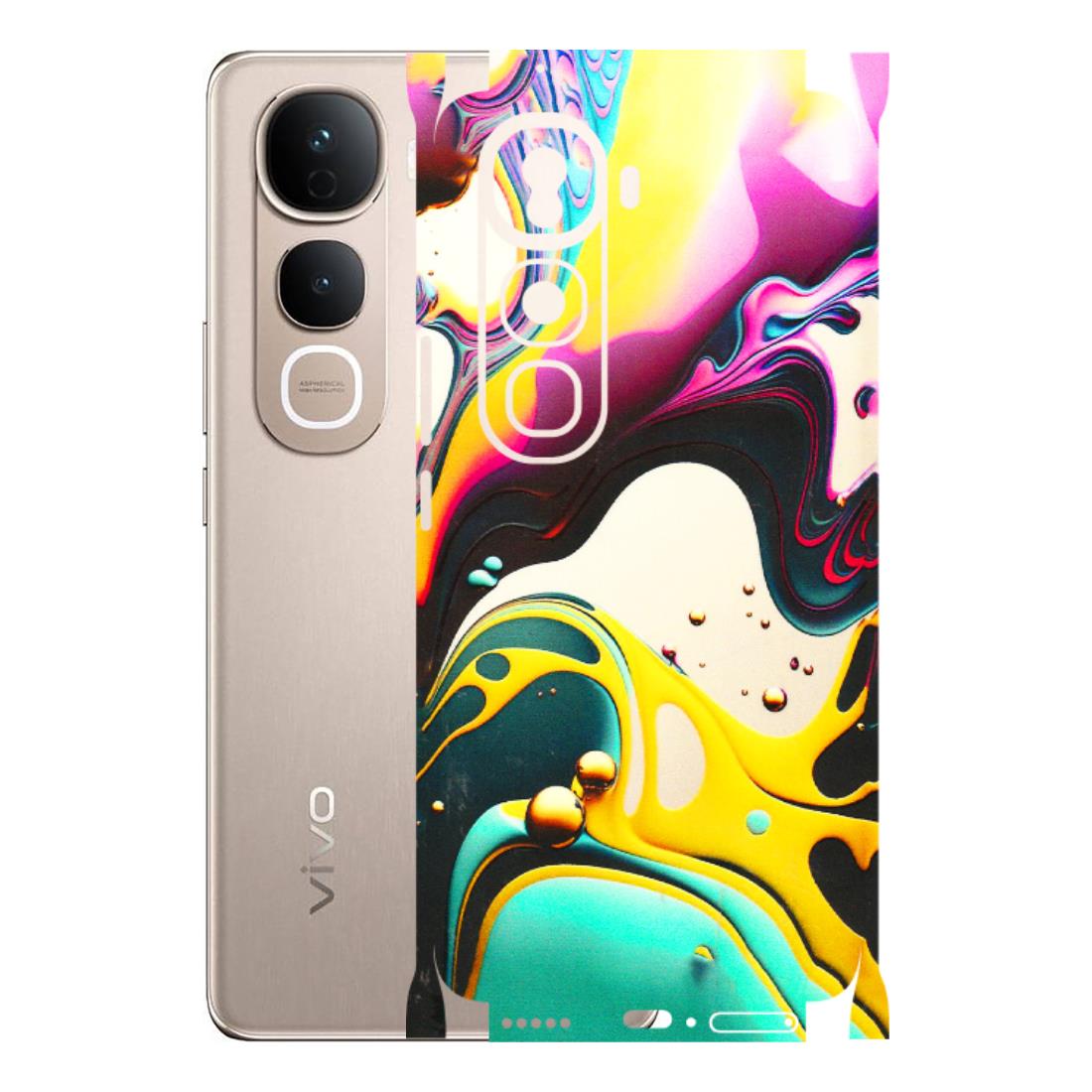 VIVO Y Series Phone Skins (All Models) - Multicolor Abstract pattern - 3D Embossed Finish (L-254) Vivo Y400 Pro 5G