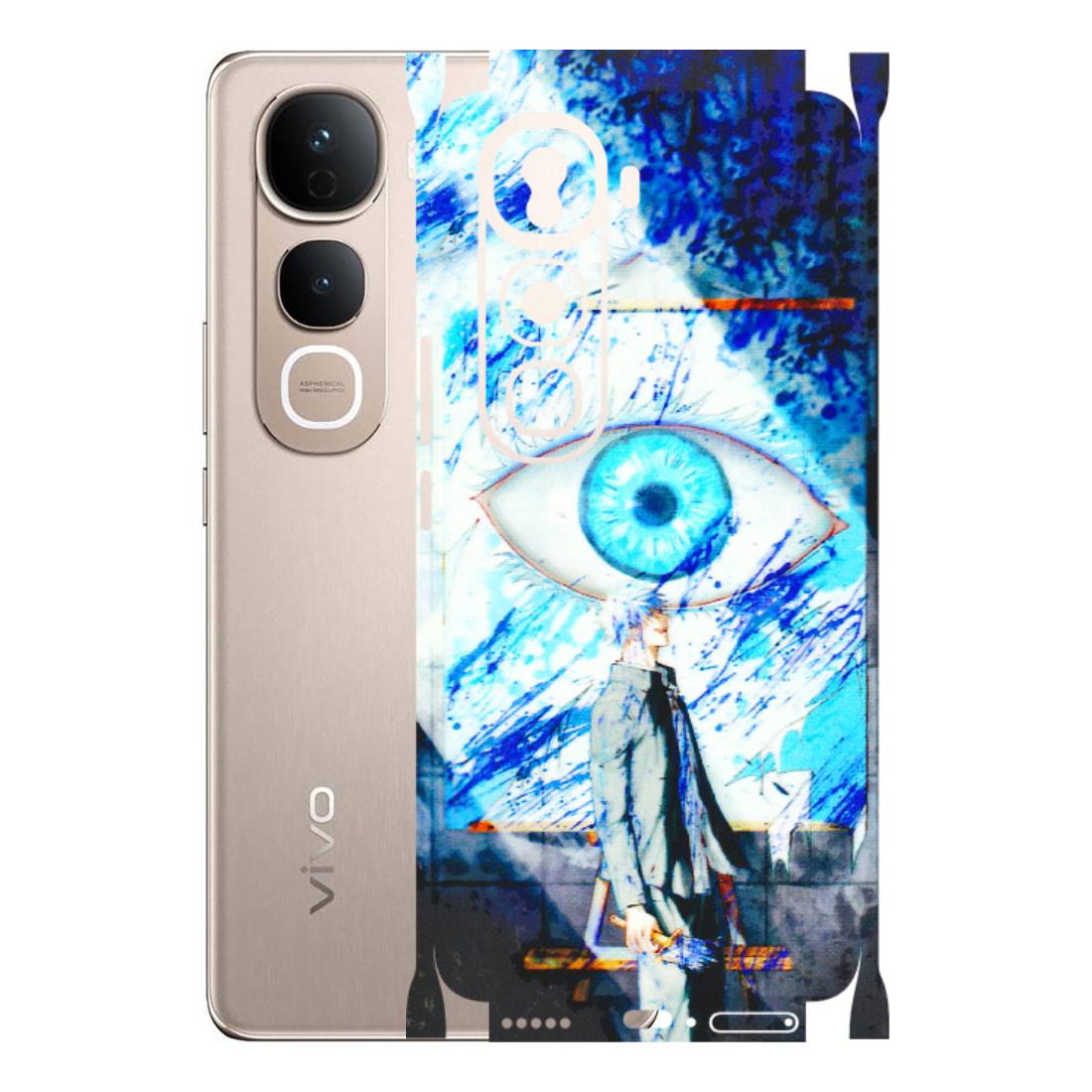 VIVO Y Series Phone Skins (All Models) - Anime Sea Blue Eye - 3D Embossed Finish (L-318) Vivo Y400 Pro 5G