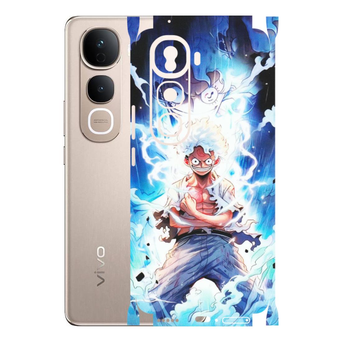 VIVO Y Series Phone Skins (All Models) - Blue Thunder Luffy Anime - Matte Finish (M-132) Vivo Y400 Pro 5G