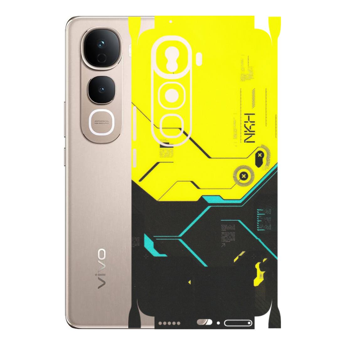 VIVO Y Series Phone Skins (All Models) - Black Yellow Technica - Matte Finish (M-53) Vivo Y400 Pro 5G
