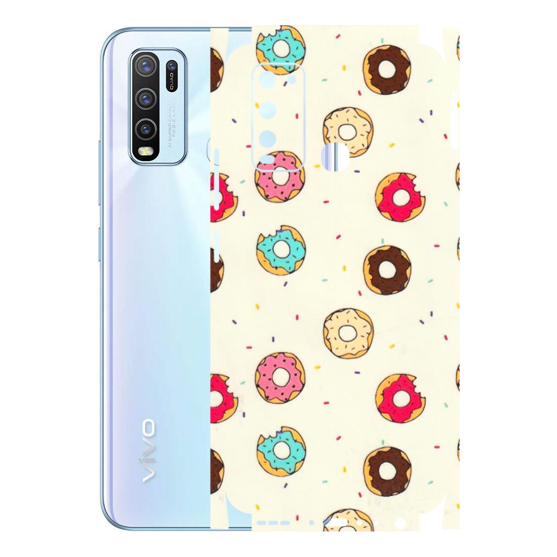 VIVO Y Series Phone Skins (All Models) - Mini Donuts Doodle Art - 3D Embossed Finish (L-122) Vivo Y50