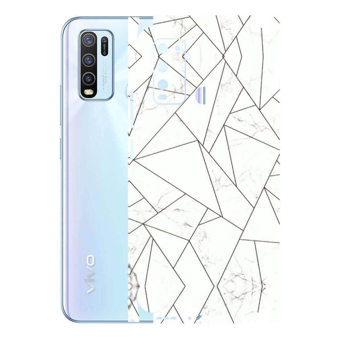VIVO Y Series Phone Skins (All Models) - Luxury White Marble Effect - 3D Embossed Finish (L-168) Vivo Y50