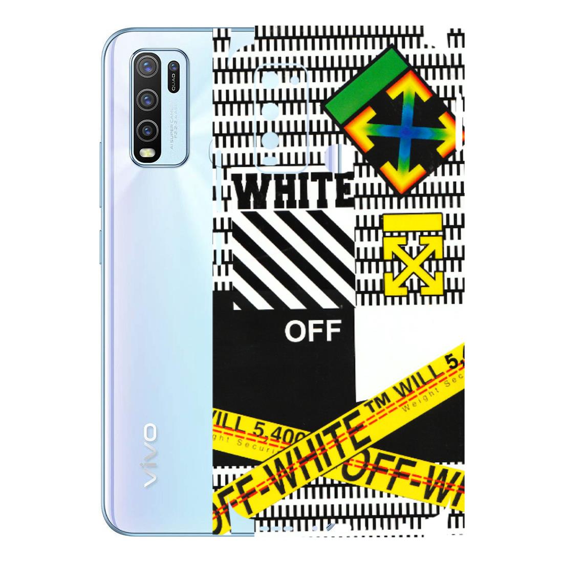 VIVO Y Series Phone Skins (All Models) - White Off Abstract - 3D Embossed Finish (L-172) Vivo Y50