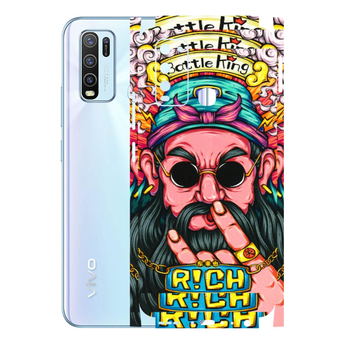VIVO Y Series Phone Skins (All Models) - Battle King Dude Face - 3D Embossed Finish (L-178) Vivo Y50