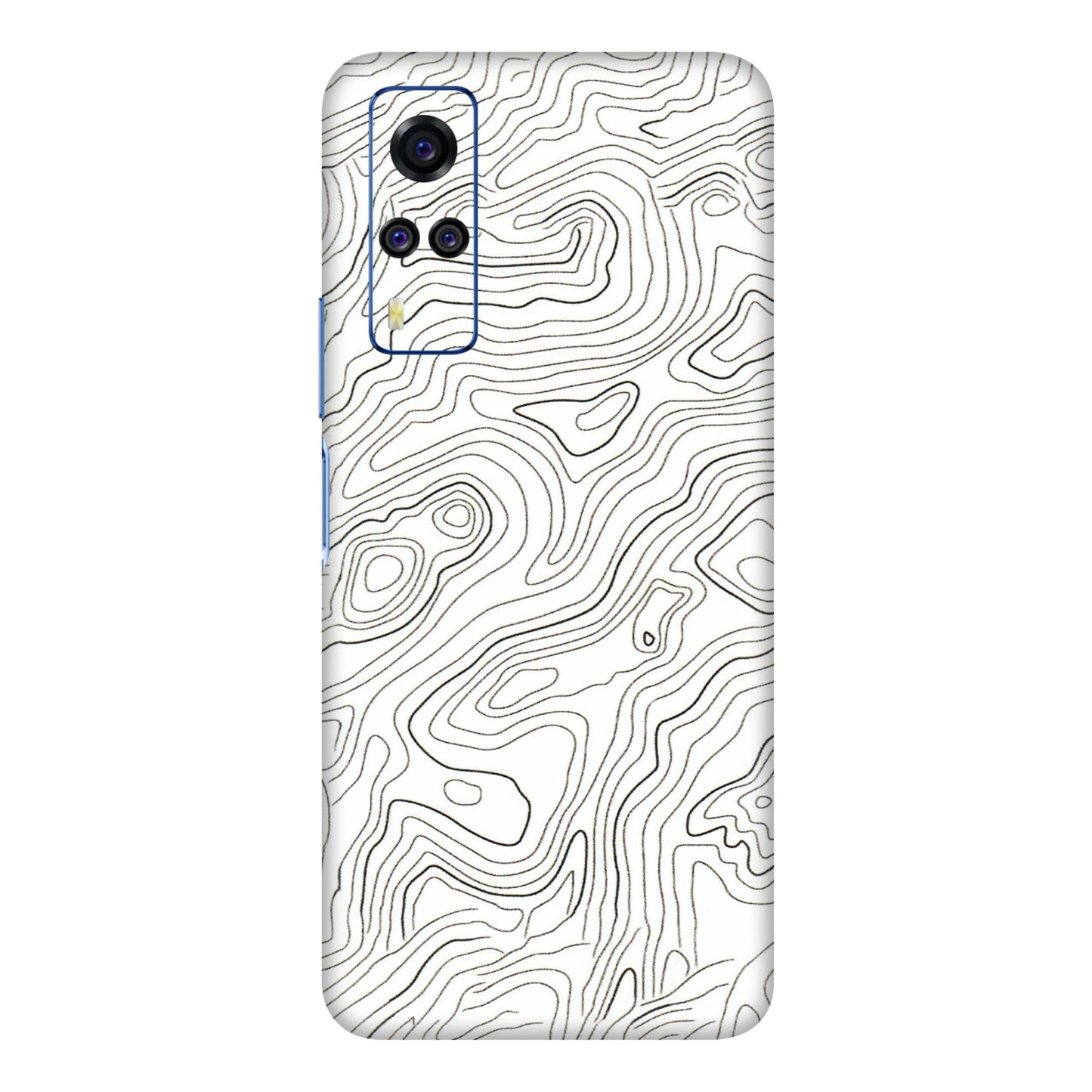 VIVO Y Series Phone Skins (All Models) - White Black Swirls - 3D Embossed Finish (L-219) Vivo Y51A