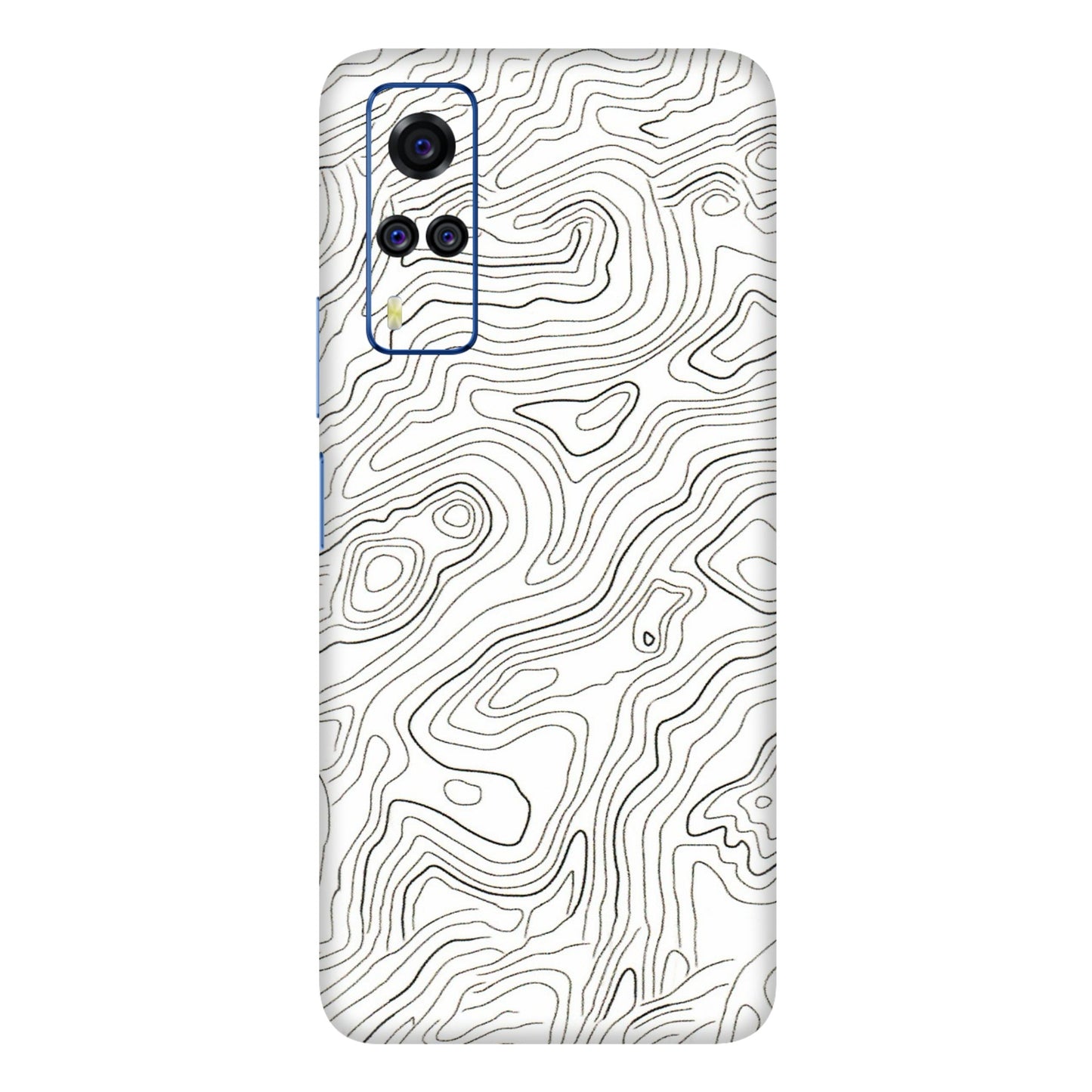 VIVO Y Series Phone Skins (All Models) - White Black Swirls - 3D Embossed Finish (L-219) Vivo Y51