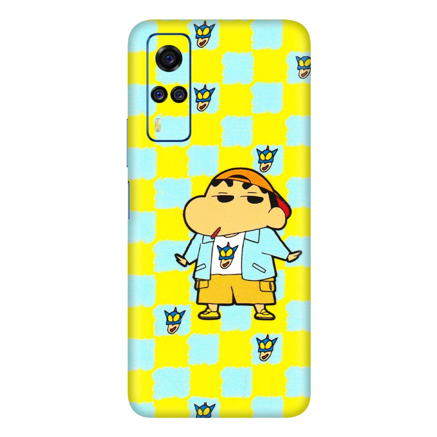 VIVO Y Series Phone Skins (All Models) - Yellow Blue Shinchan Cute - 3D Embossed Finish (L-221) Vivo Y51