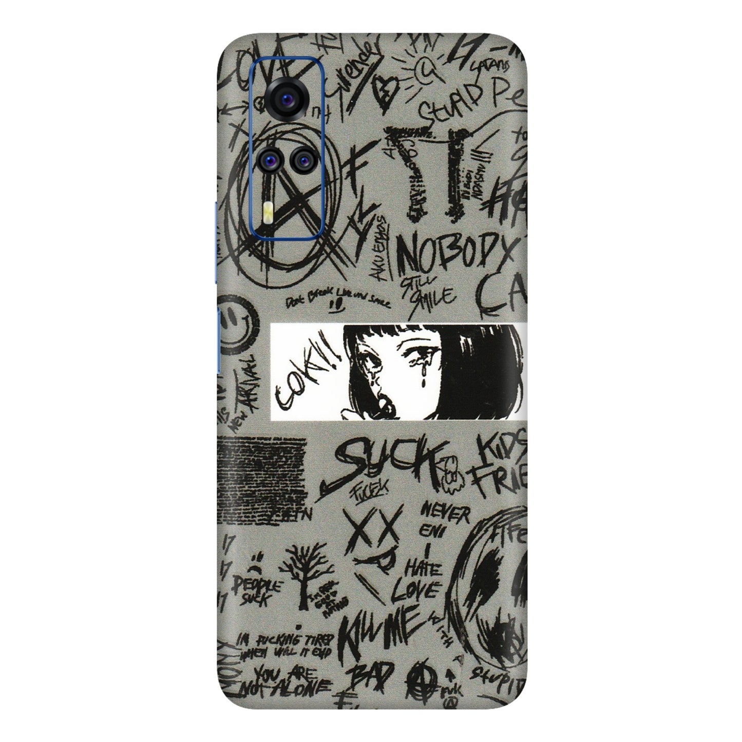 VIVO Y Series Phone Skins (All Models) - Never Have Love Anime - 3D Embossed Finish (L-260) Vivo Y51
