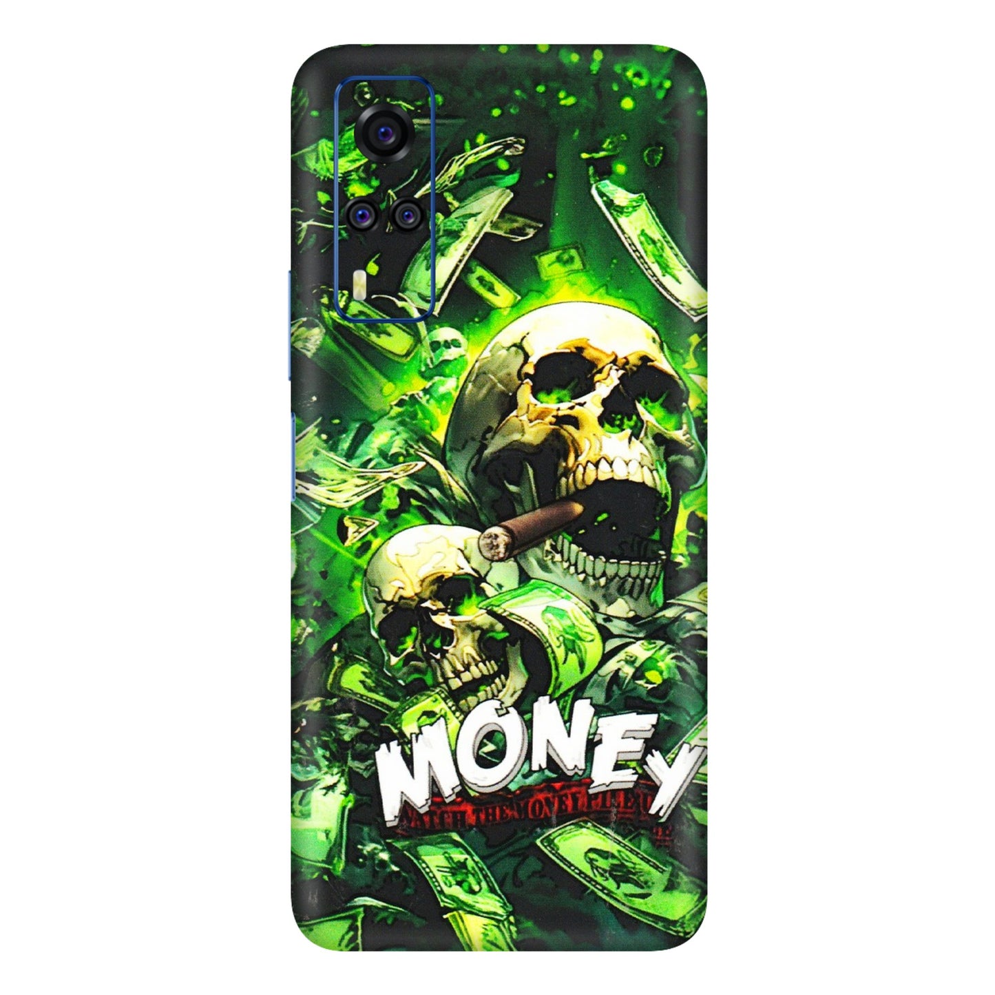 VIVO Y Series Phone Skins (All Models) - Skull Money - 3D Embossed Finish (L-303) Vivo Y51
