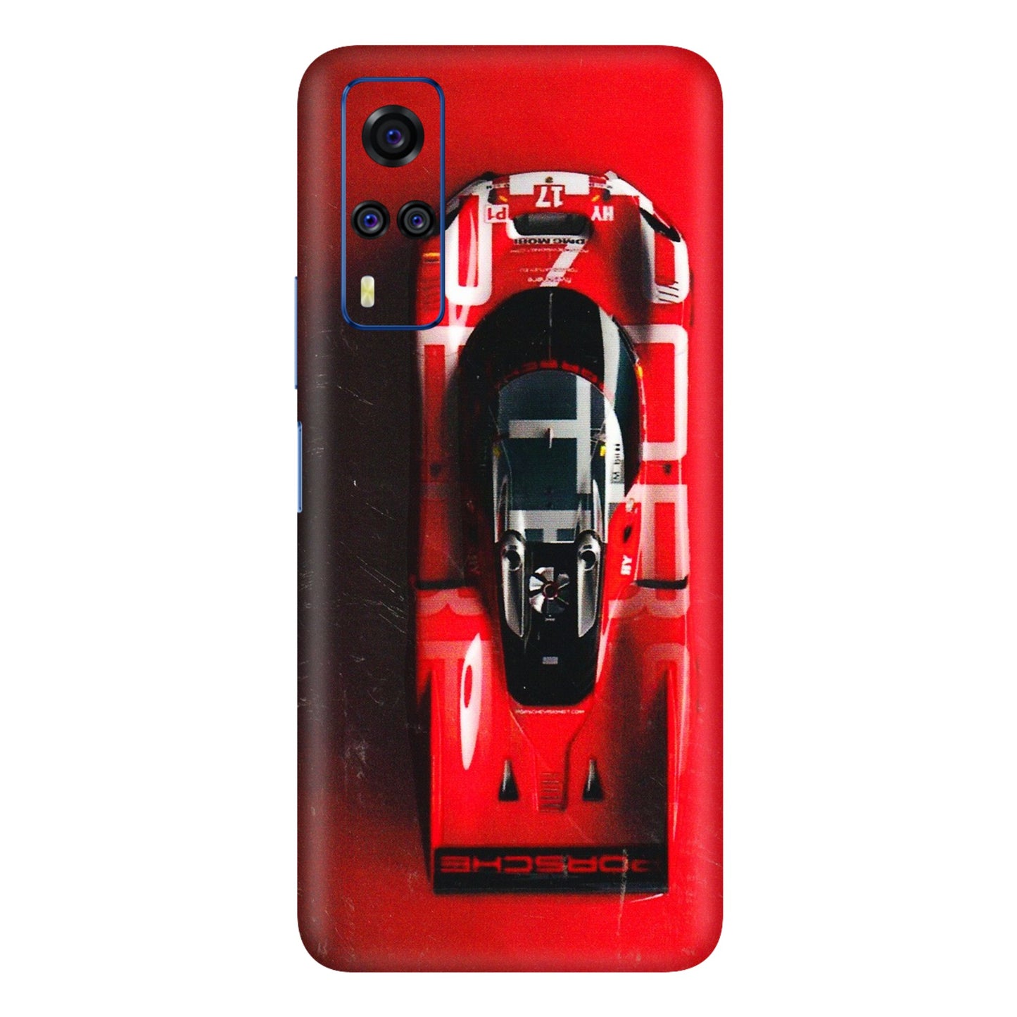 VIVO Y Series Phone Skins (All Models) - Red Porsche Car Logo - 3D Embossed Finish (L-315) Vivo Y51